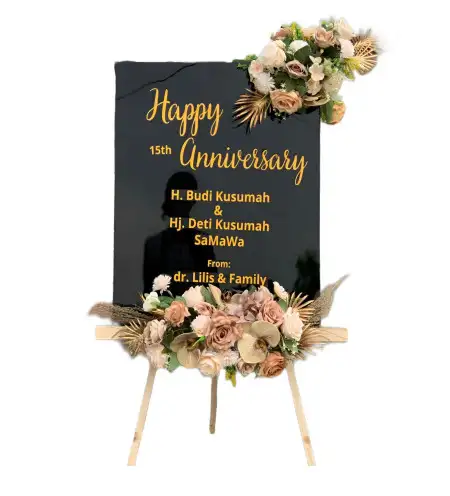 Papan Bunga Akrilik Batu