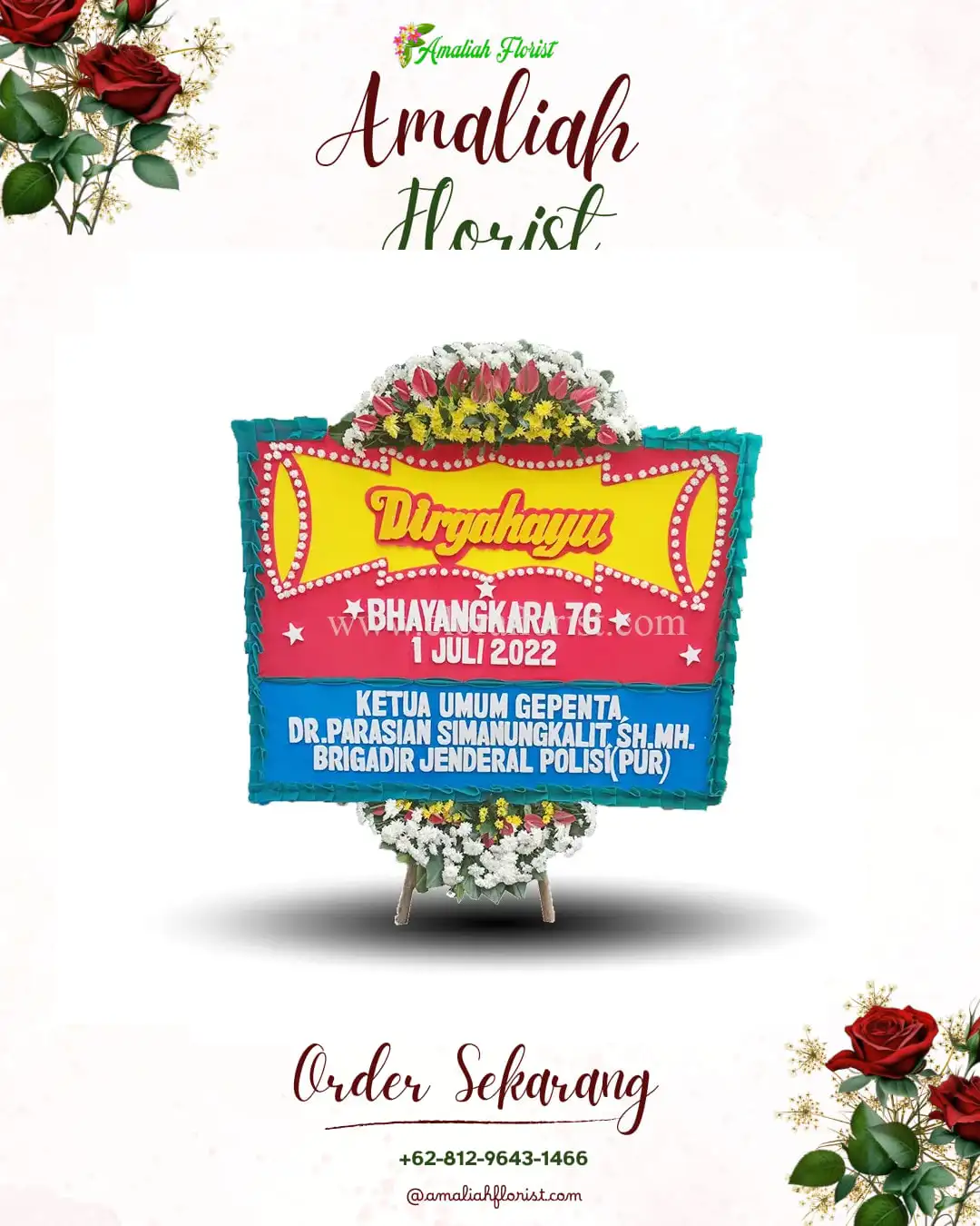 Papan Bunga HUT Ulang Tahun Batu